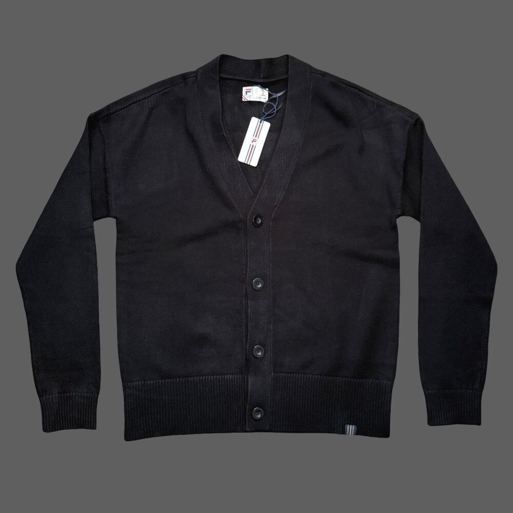 Fila Casa Baseline Cardigan Black Size Small NWT